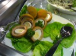 Scotch Eggs Scotch eggs halved