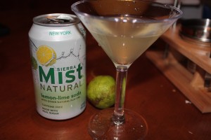 Our delicious, Atoka-version of the Meet Me at the Mistletoe Sierra Mist Martini