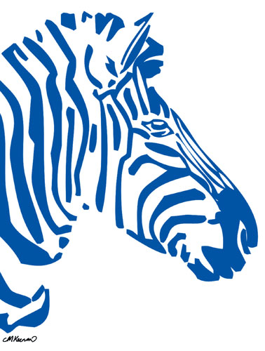 Zebra Poster Blue Preview Zebra Poster Blue Preview