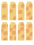 Linen Flower Luggage Tags Yellow Linen Flower Luggage Tags Yellow
