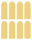 Long Linen Luggage Tags Yellow Long Linen Luggage Tags Yellow