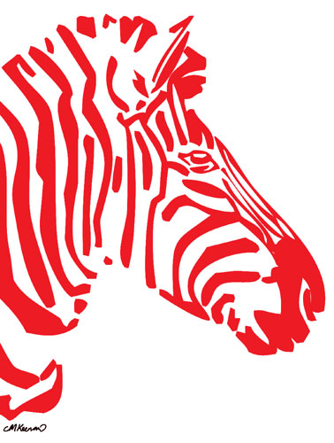 Zebra Poster Red Preview Zebra Poster Red Preview