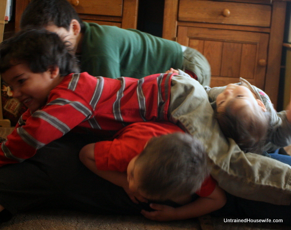 Dogpile on Dad!
