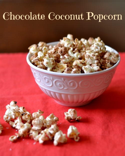chocolate coconut popcorn